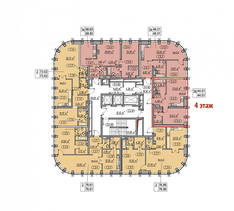 Апартамент в ЖК «SkyView» Апартамент в ЖК «SkyView»